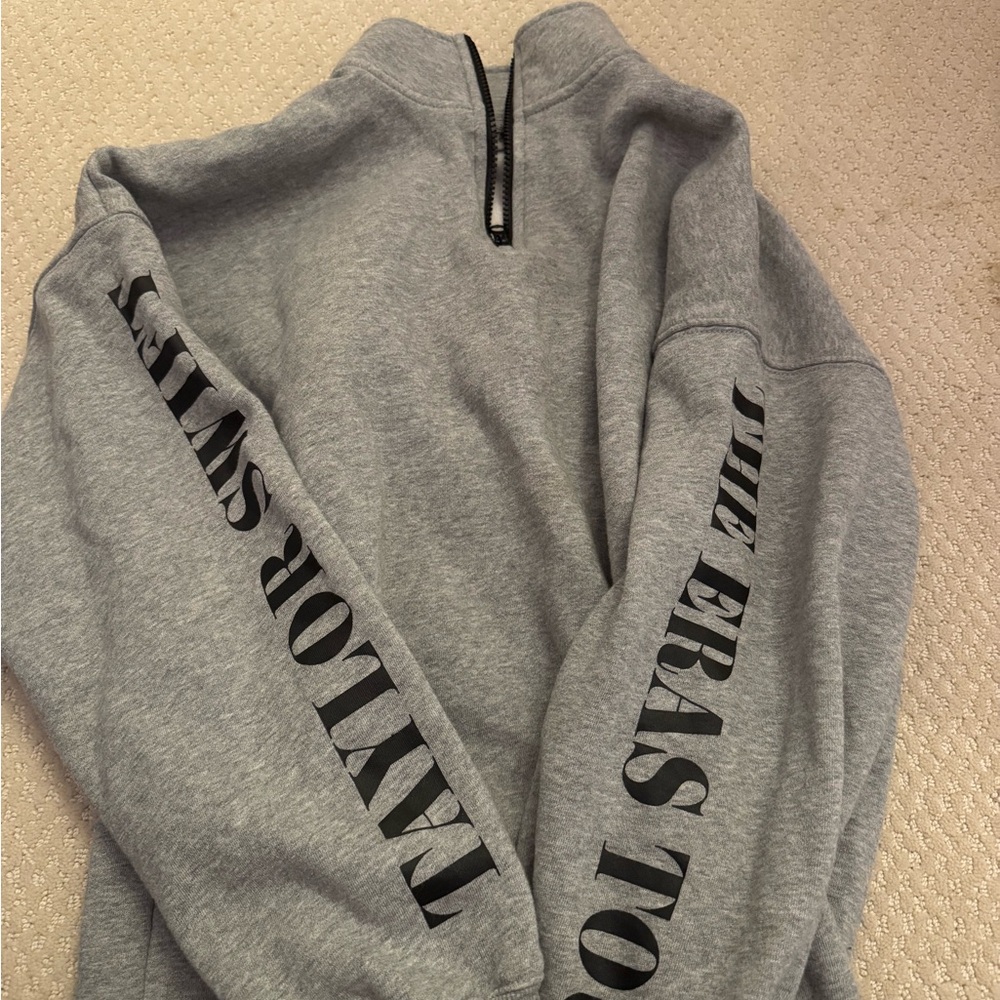 Gray Taylor Swift ERAS TOUR Quarter zip